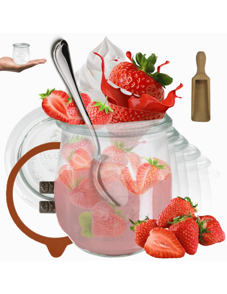 Słoiki i butelki - Słoiki WECK 12szt/ szklane wieko, miarka słoik 220ml TULIP - produkt MODO24.PL 21