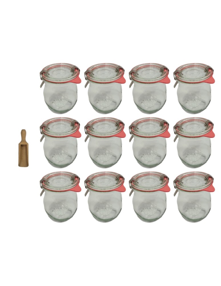 Słoiki i butelki - Słoiki WECK 12szt/ szklane wieko, miarka słoik 220ml TULIP - produkt MODO24.PL 22