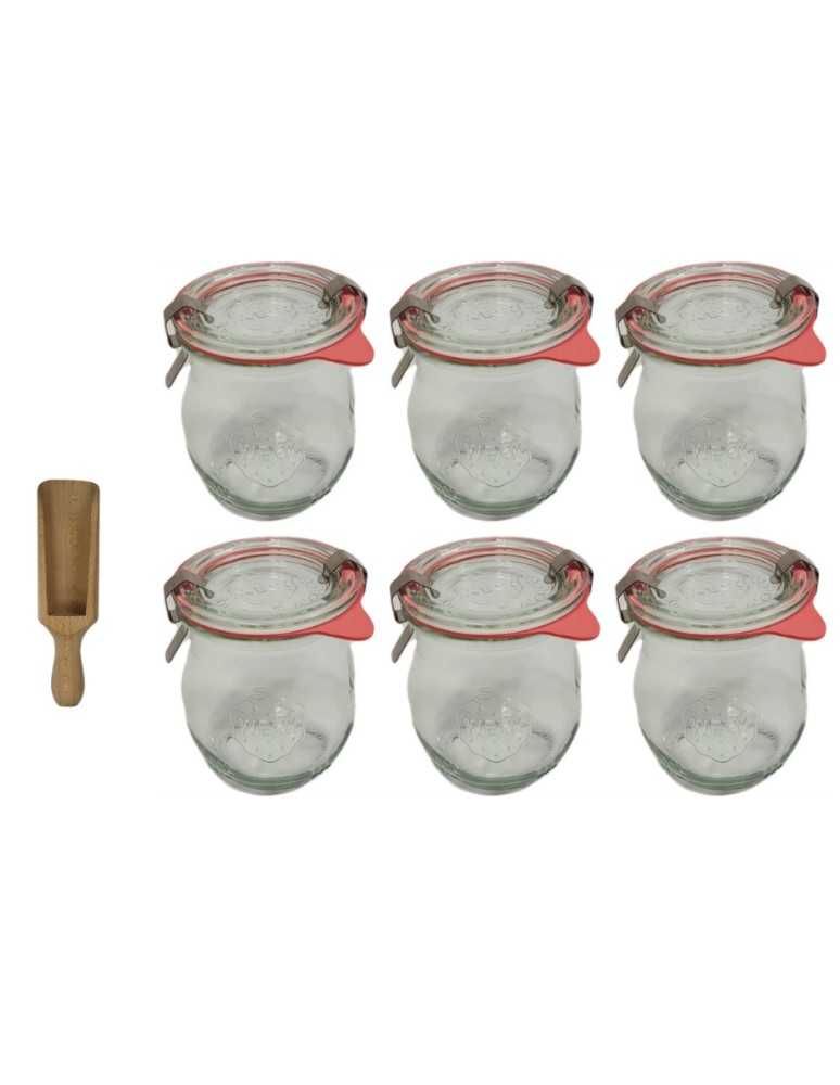 Słoiki i Dodatki - Słoiki WECK 6szt/ szklane wieko, miarka słoik 220ml TULIP - product MODO24.PL 22