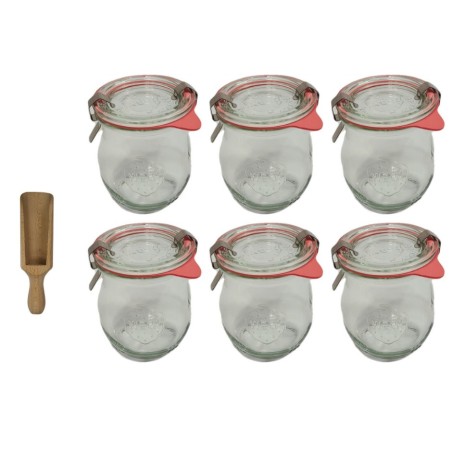 Słoiki WECK 6szt/ szklane wieko, miarka słoik 220ml TULIP