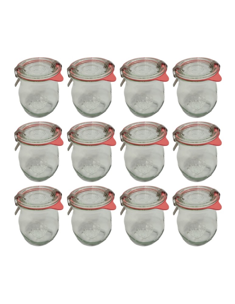 Słoiki i butelki - Słoiki WECK 12szt/ szkl. wieko,gumka, bl słoik 220ml TULIP - produkt MODO24.PL 22