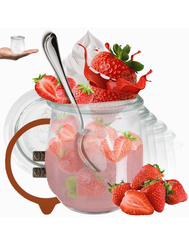 Słoiki i butelki - Słoiki WECK 6szt/ szkl. wieko,gumka, bl słoik 220ml TULIP - produkt MODO24.PL 21