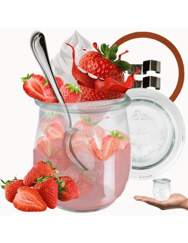 Słoiki i butelki - Słoiki WECK / szkl. wieko,gumka, bl słoik 220ml TULIP - produkt 21