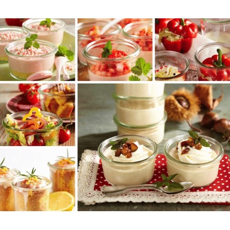 Słoiki Weck 80ml przetwory MOLD żaroodporne drewniane wieka 12szt nabierak