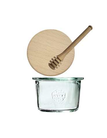 Słoik Weck 80ml przetwory MOLD żaroodporny drewniane wieko 1szt nabierak - produkt 2