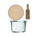 Słoik Weck 80ml na przetwory MOLD żaroodporny drewniane wieko 1szt miarka