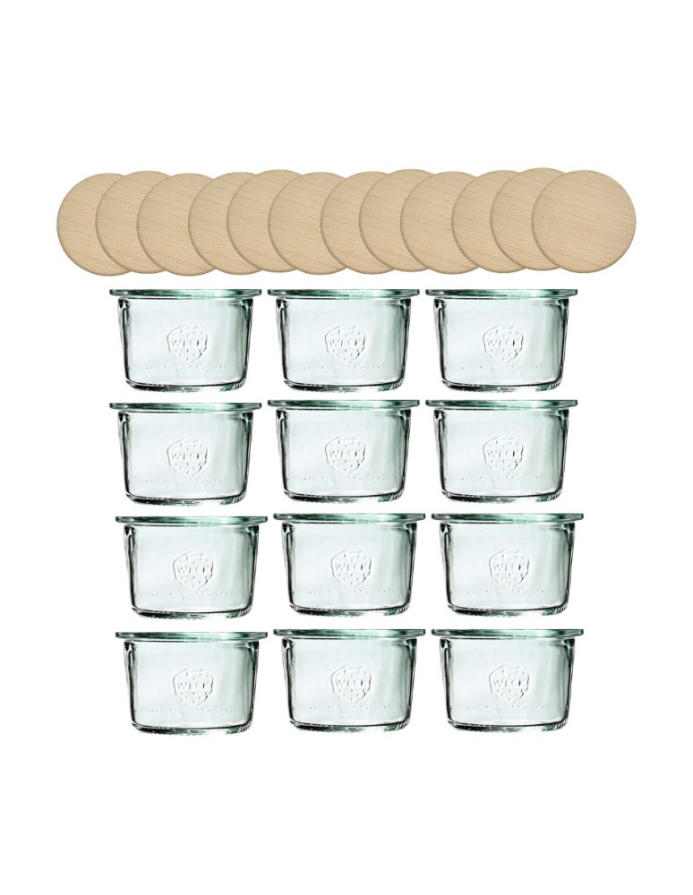 Słoiki weck - Słoiki Weck 80ml przetwory MOLD żaroodporne drewniane wieka 12szt SOLIDNE - product MODO24.PL 2