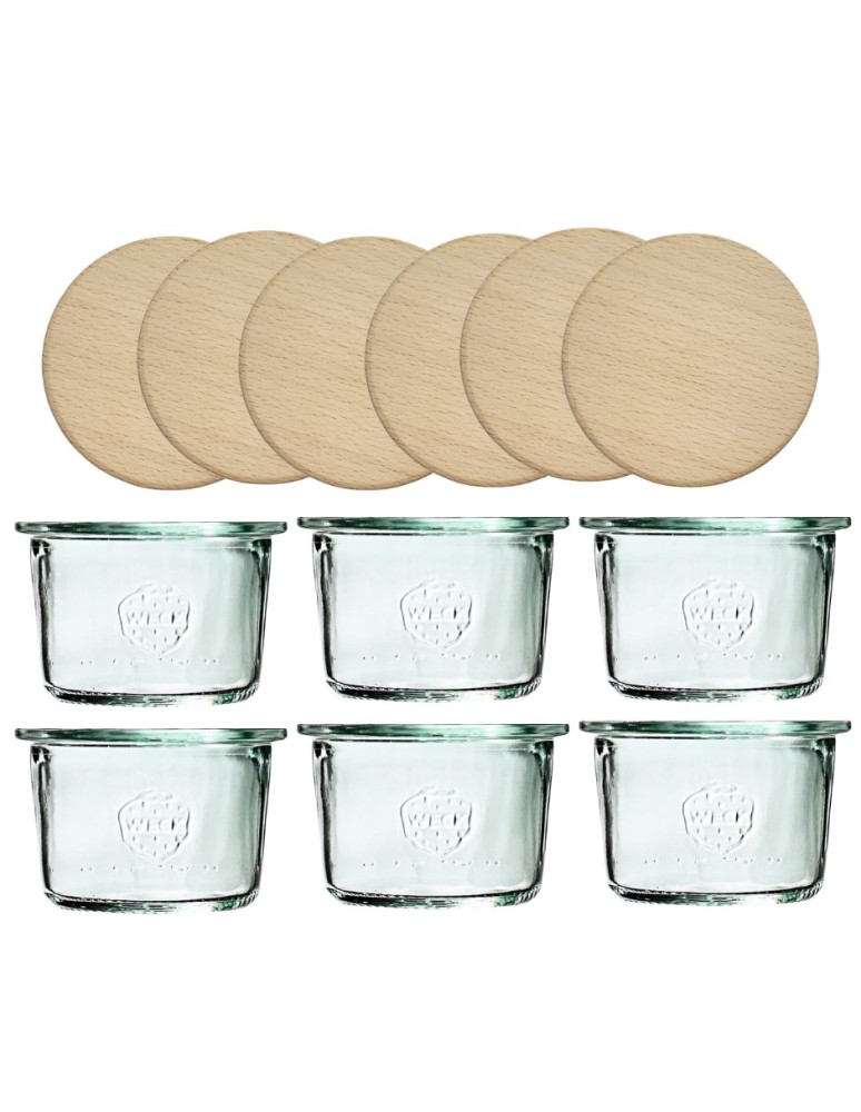 Słoiki weck - Słoiki Weck 80ml przetwory MOLD żaroodporne drewniane wieka 6szt SOLIDNE - product MODO24.PL 2