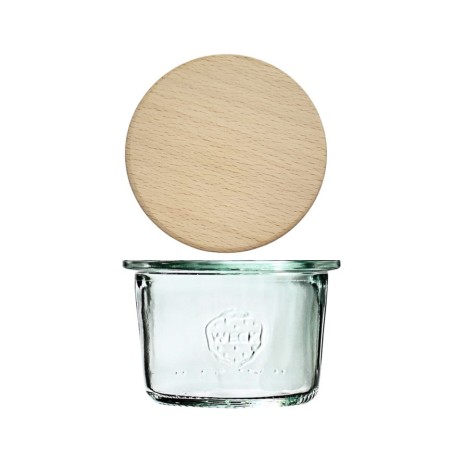 Słoik Weck 80ml na przetwory MOLD żaroodporny drewniane wieko 1szt SOLIDNY