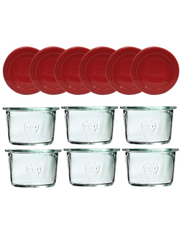 Słoiki Weck 80ml przetwory MOLD żaroodporne silikonowe wieka 6szt TRWAŁE - produkt 2