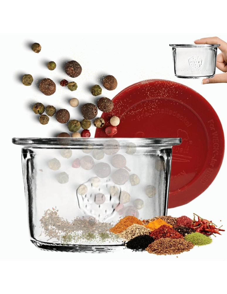 Słoiki weck - Słoik Weck 80ml na przetwory MOLD żaroodporny silikonowe wieko 1szt TRWAŁE - produkt MODO24.PL 1