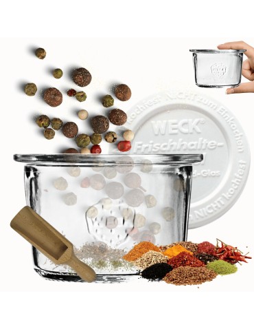 Słoik Weck 80ml na przetwory MOLD żaroodporny plastikowe wieko MIARKA 1szt