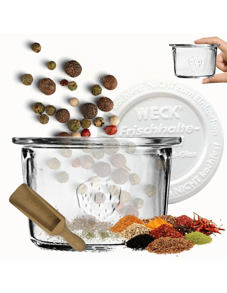 Słoiki weck - Słoik Weck 80ml na przetwory MOLD żaroodporny plastikowe wieko MIARKA 1szt - produkt MODO24.PL 1