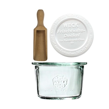 Słoik Weck 80ml na przetwory MOLD żaroodporny plastikowe wieko MIARKA 1szt