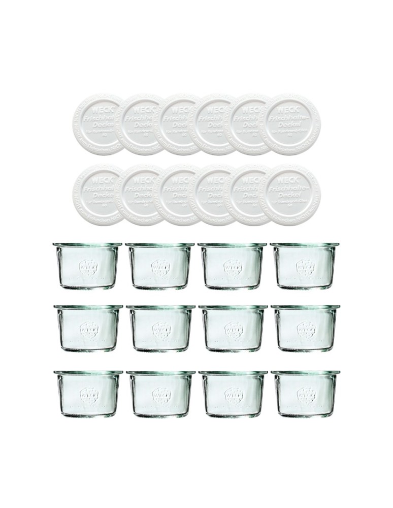 Słoiki weck - Słoiki Weck 80ml przetwory MOLD żaroodporne weki plastikowe wieka 12szt - product MODO24.PL 2