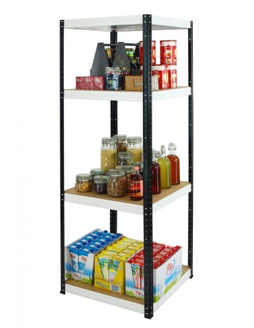 Helios Color Kwadrat - Regał metalowy Helios Color 180x60x60_4 - 175kg / na półkę, kolor: niebiesko-biały - product 4