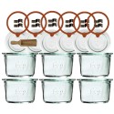 Słoiki Weck 80ml przetwory MOLD żaroodporne miarka spinki wieko gumka 6szt