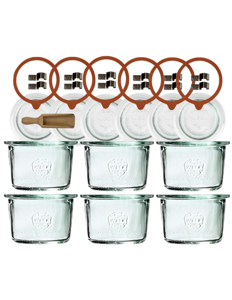 Słoiki weck - Słoiki Weck 80ml przetwory MOLD żaroodporne miarka spinki wieko gumka 6szt - product MODO24.PL 2