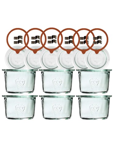 Słoiki Weck 80 ml przetwory MOLD żaroodporne dżem zapinki wieko gumka 6szt - produkt 2