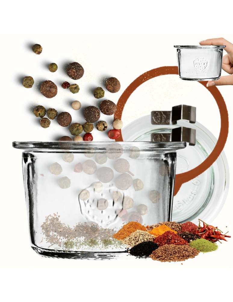 Słoiki weck - Słoik Weck 80 ml przetwory MOLD żaroodporny dżem zapinki wieko gumka 1szt - product MODO24.PL 1