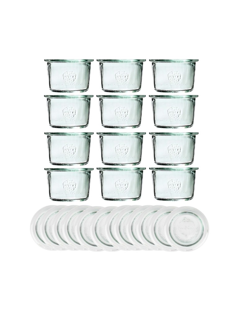 Słoiki weck - Słoiki Weck 80 ml słoiki szklane ozdobne MOLD przyprawy wieka szkło 12szt - product MODO24.PL 2