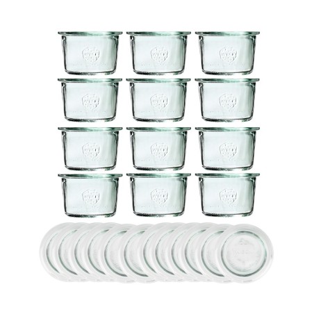 Słoiki Weck 80 ml słoiki szklane ozdobne MOLD przyprawy wieka szkło 12szt