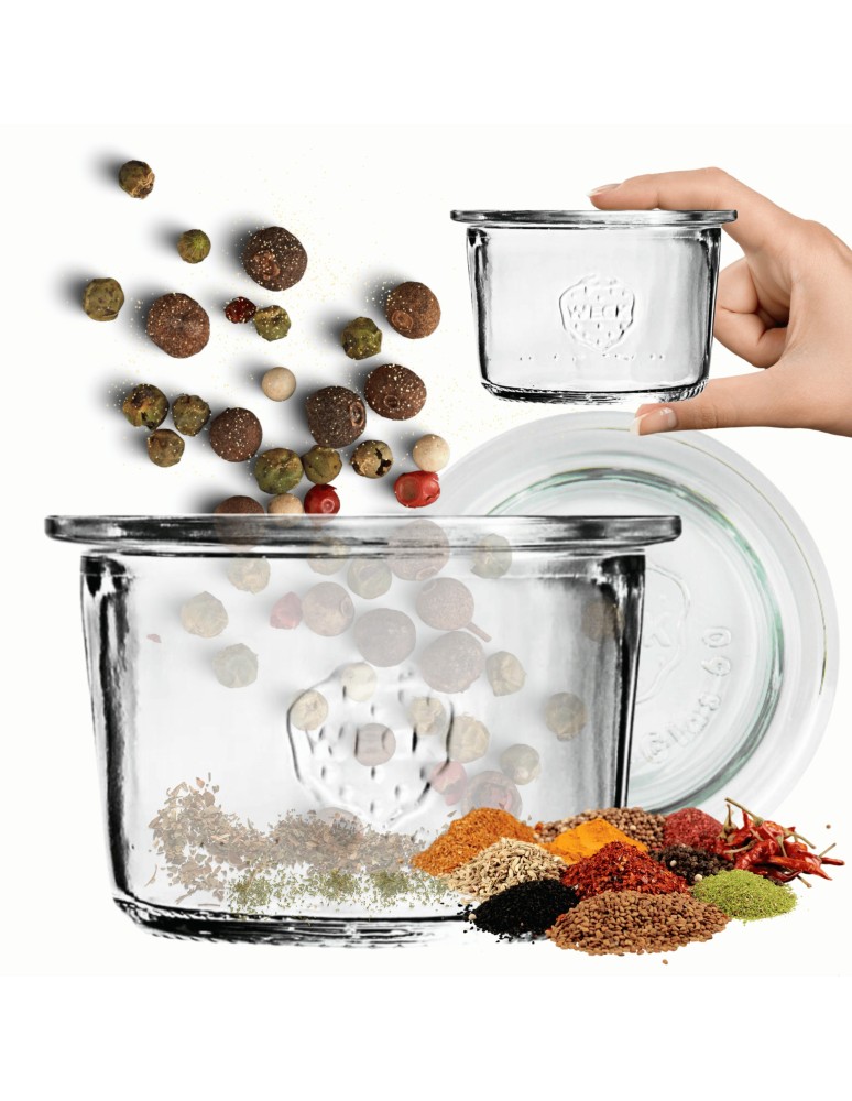 Słoiki weck - Słoik Weck 80 ml słoik szklany ozdobny MOLD na deser wieko szklane 1szt - produkt MODO24.PL 1