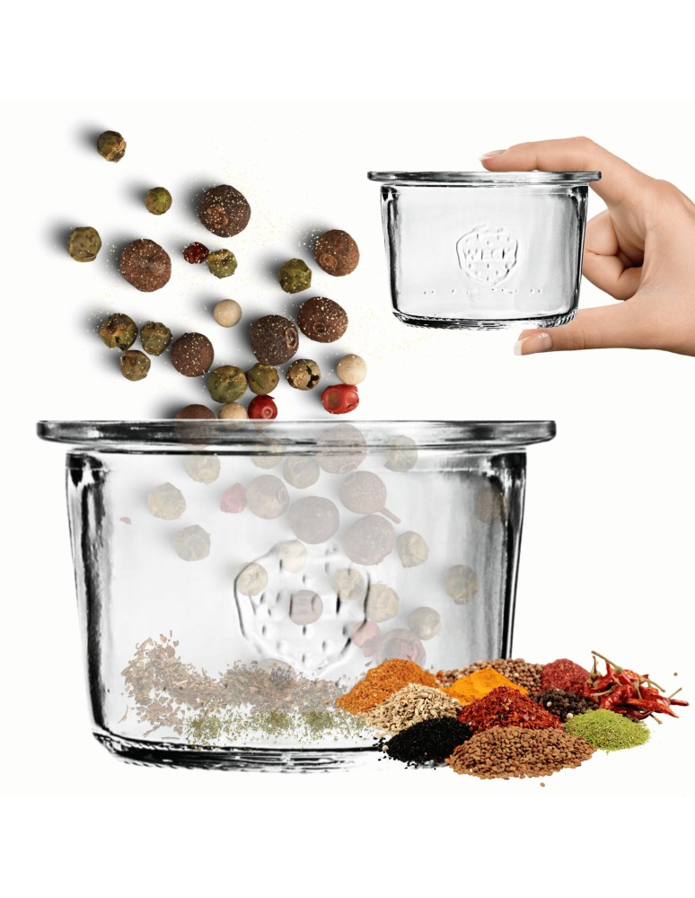 Słoiki weck - Słoik Weck 80 ml słoik szklany ozdobny MOLD słoik na deser pucharek 1szt - produkt MODO24.PL 1