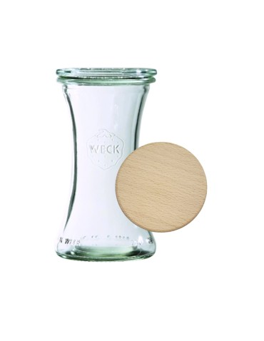 Słoik Weck 200ml na pucharek DELI żaroodporny drewniane wieko 1szt SOLIDNY - produkt 2