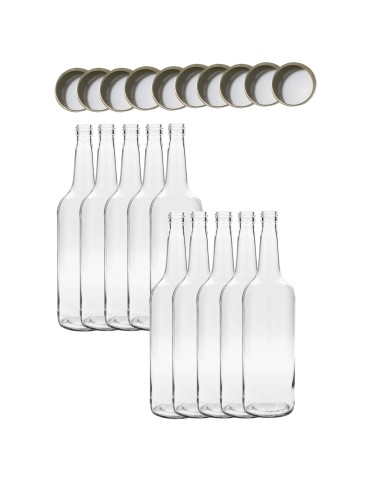 Butelki 1000 ml 1L na sok nalewkę syrop ocet tradycyjne fi28 10szt NAKRĘTKI - produkt 2