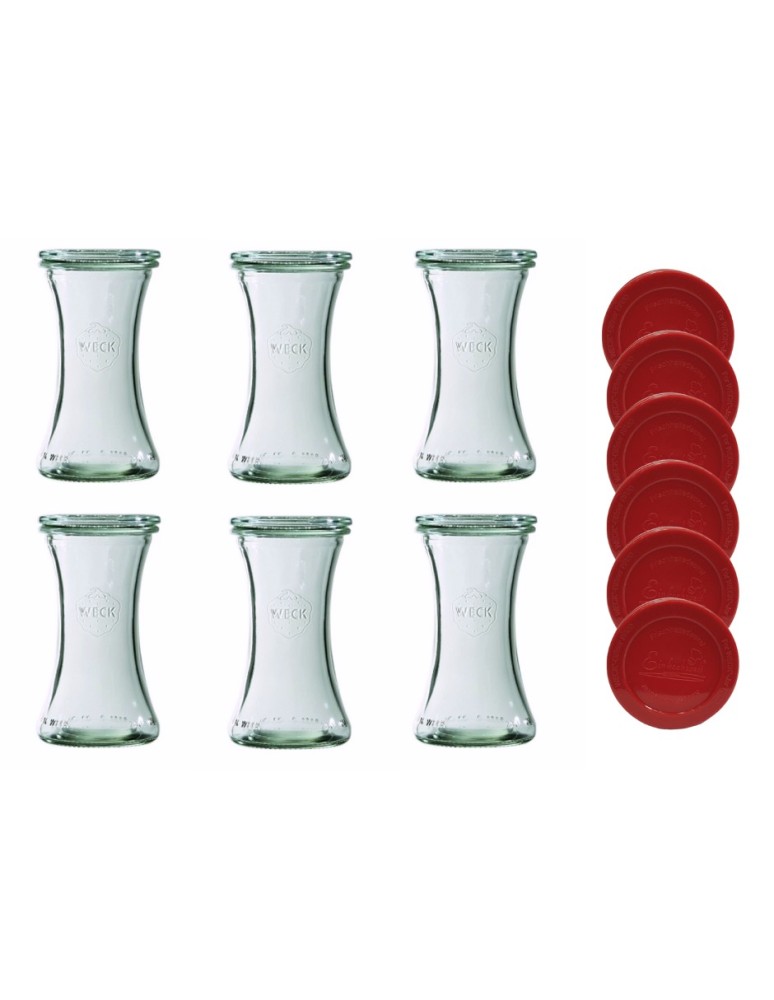 Słoiki weck - Słoiki Weck 200ml pucharek DELI żaroodporne silikonowe wieka 6szt TRWAŁE - product MODO24.PL 2