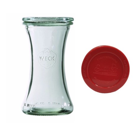 Słoik Weck 200ml na pucharek DELI żaroodporny silikonowe wieko 1szt TRWAŁE