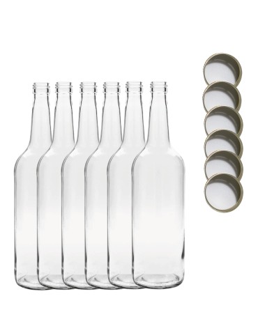 Butelki 1000 ml 1L na sok nalewkę syrop ocet tradycyjne fi28 6szt NAKRĘTKI - produkt 2