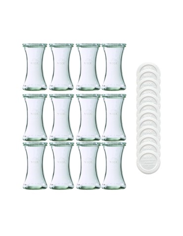 Słoiki Weck 200ml pucharek DELI żaroodporne weki plastikowe wieka 12szt - produkt 2