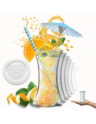 Słoiki Weck 200ml pucharek DELI żaroodporne weki plastikowe wieka 6szt