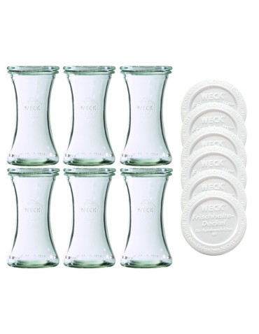 Słoiki Weck 200ml pucharek DELI żaroodporne weki plastikowe wieka 6szt - produkt 2