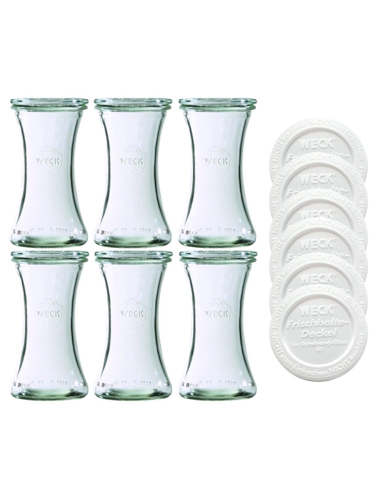 Słoiki weck - Słoiki Weck 200ml pucharek DELI żaroodporne weki plastikowe wieka 6szt - product MODO24.PL 2