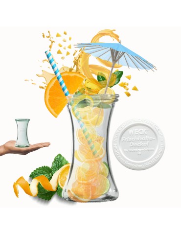 Słoik Weck 200ml na pucharek DELI żaroodporny plastikowe wieko 1szt TRWAŁE