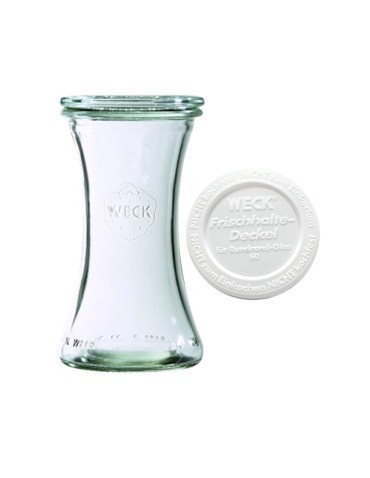 Słoik Weck 200ml na pucharek DELI żaroodporny plastikowe wieko 1szt TRWAŁE - produkt 2