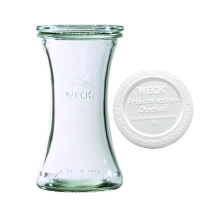 Słoik Weck 200ml na pucharek DELI żaroodporny plastikowe wieko 1szt TRWAŁE