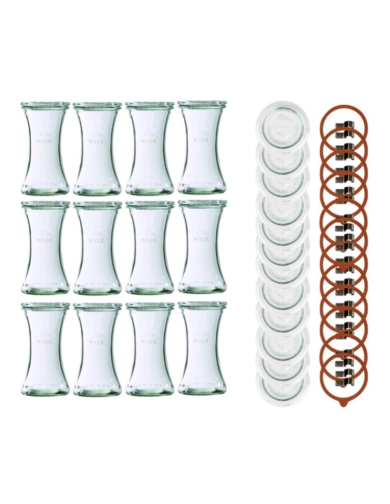 Słoiki weck - Słoiki Weck 200ml pucharek DELI żaroodporne dżem zapinki wieko gumka 12szt - product MODO24.PL 2