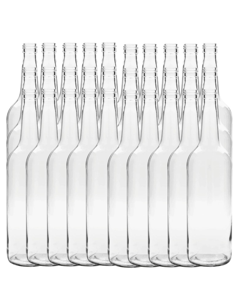 Szklane butelki na alkohol - galoniki - Butelki 1000 ml 1L na sok nalewkę syrop ocet tradycyjne fi28 30szt BEZ NAKRETEK - product MODO24.PL 2