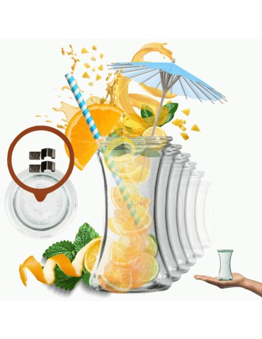 Słoiki Weck 200 ml pucharek DELI żaroodporne dżem zapinki wieko gumka 6szt