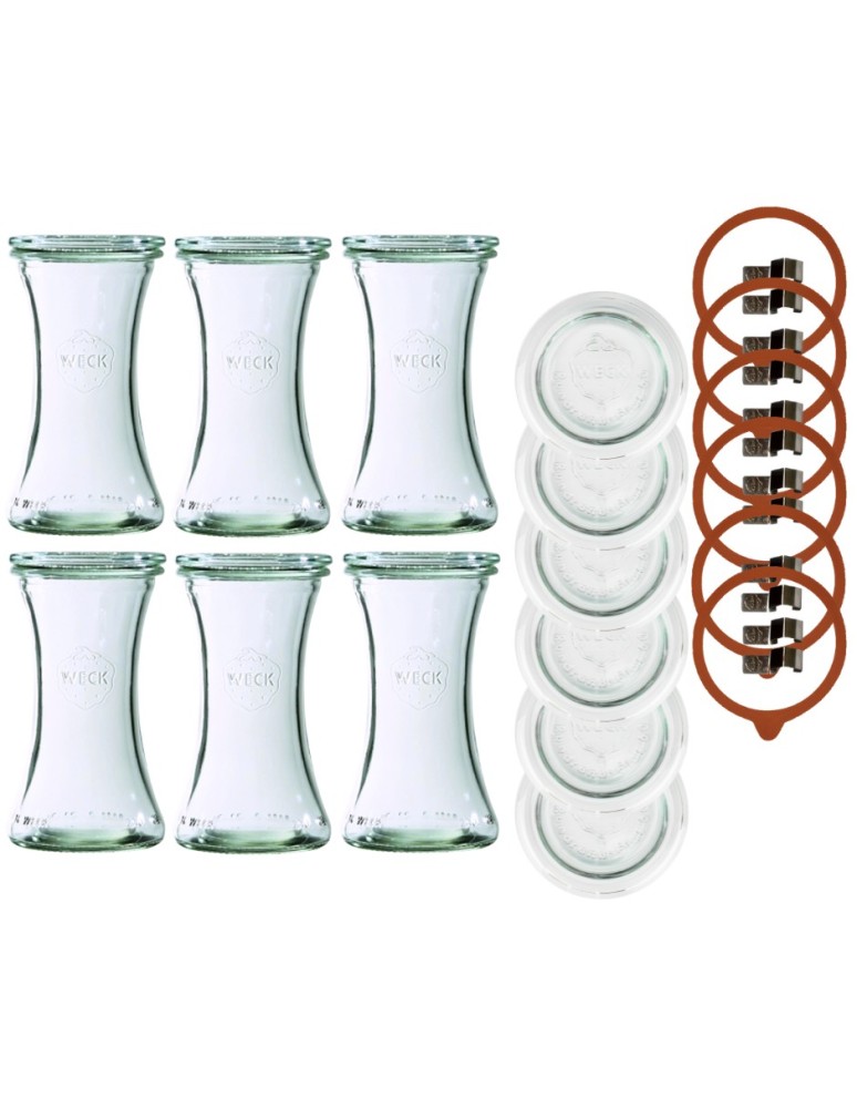 Słoiki weck - Słoiki Weck 200 ml pucharek DELI żaroodporne dżem zapinki wieko gumka 6szt - product MODO24.PL 2