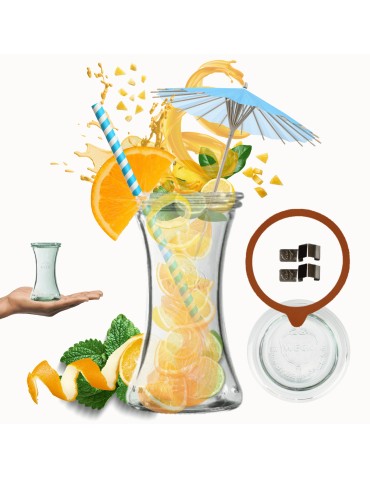 Słoik Weck 200 ml pucharek DELI żaroodporny dżem zapinki wieko gumka 1szt