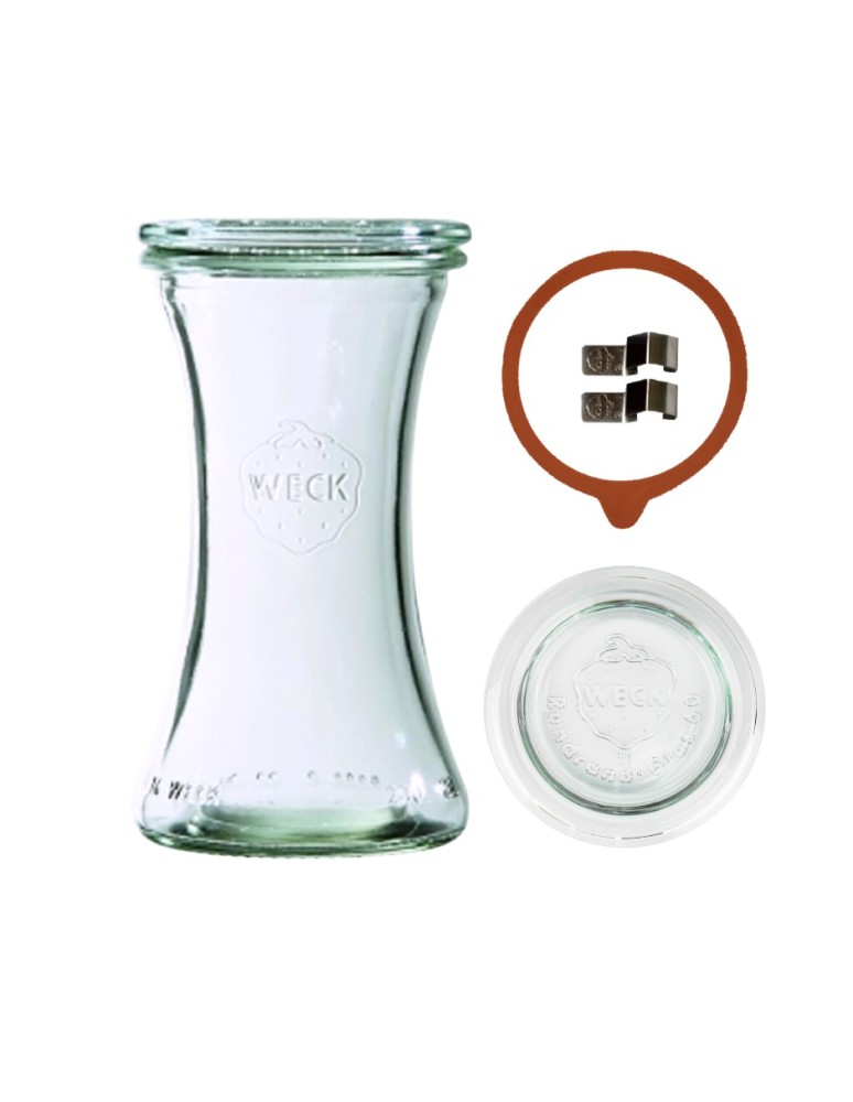 Słoiki weck - Słoik Weck 200 ml pucharek DELI żaroodporny dżem zapinki wieko gumka 1szt - product MODO24.PL 2