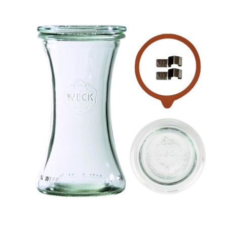 Słoik Weck 200 ml pucharek DELI żaroodporny dżem zapinki wieko gumka 1szt