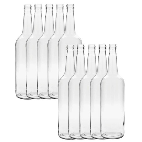 Butelki 1000 ml 1L na sok nalewkę syrop ocet tradycyjne fi28 10szt BEZ NAKRETEK