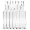 Butelki 1000 ml 1L na sok nalewkę syrop ocet tradycyjne fi28 6szt BEZ NAKRETEK