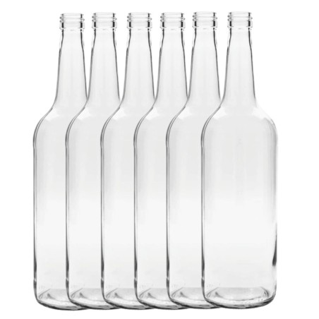 Butelki 1000 ml 1L na sok nalewkę syrop ocet tradycyjne fi28 6szt BEZ NAKRETEK